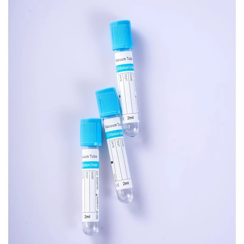 Disposable Medical Coagulation Tube With Blue Cap