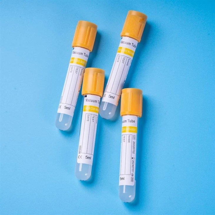 Vacuum Blood Colletion Tube Gel & Clot Activator Yellow Cap
